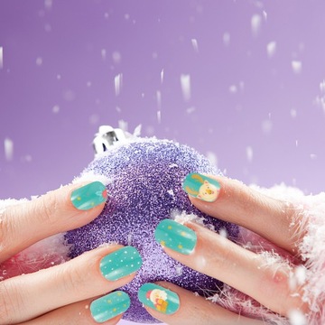 ДЕТСКИЕ ИСКУССТВЕННЫЕ НОГТИ ДЕТСКИЕ РОЖДЕСТВЕНСКИЕ НАКЛАДНЫЕ КОРОТКИЕ НАКЛЕЙКИ