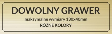 Grawerowana tabliczka z dedykacją dowolny tekst na prezent GRAWER 13x4cm