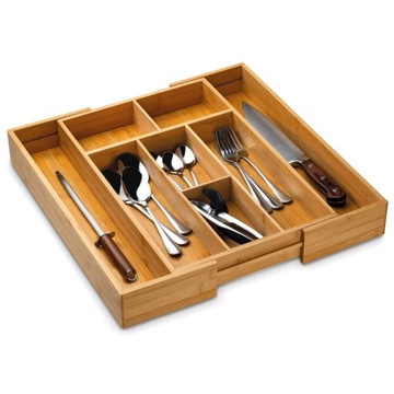 ВСТАВКА ДЛЯ ЯЩИКА-ОРГАНИЗАТОРА БАМБУКОВЫЕ СТОЛОВЫЕ ПРИБОРЫ