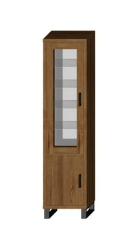 Witryna SARA LOFT 2D 52 nogi metal - dąb lefkas