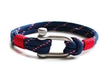 Męska Sportowa Bransoletka Paracord szekla