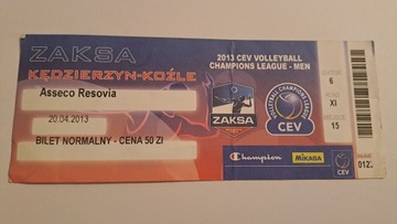 LIGA MISTRZÓW ZAKSA KĘDZIERZYN KOŹLE - RESOVIA RZESZÓW 20-04-2013 SIATKÓWKA