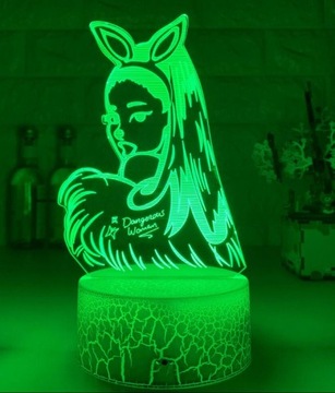 3D СВЕТОДИОДНЫЙ НОЧНИК ARIANA GRANDE COLORS + ПУЛЬТ ДУ