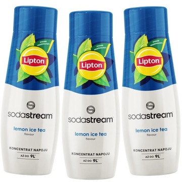 Syropy SODASTREAM do wody 3 x Lipton Lemon Ice Tea