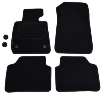 Bmw E90/E91 2005-2012+RZEP Černé velurové koberce Aldos. Silver Pc