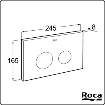 ROCA Vitalle Palo ACTIVE ONE Кнопка для унитаза ЧЕРНАЯ AC2 A890173006 ОРИГИНАЛ