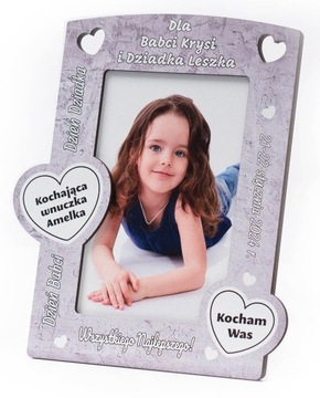 Prezent na Dzień Babci i Dziadka ramka na zdjęcie personalizowana Upominek