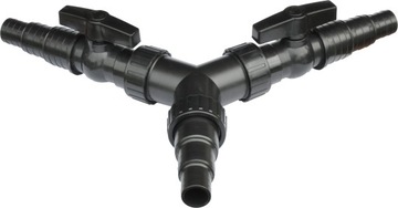 TRÓJNIK CST-02F na wąż 25 32 38mm Z DWOMA ZAWORAMI