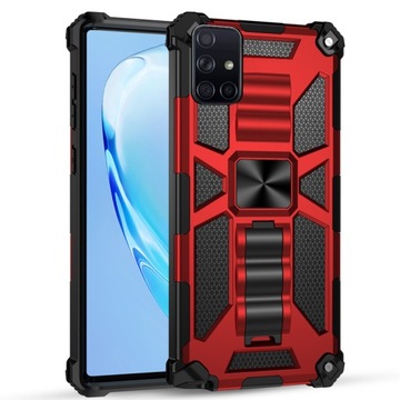 ETUI PANCERNE MAGNET STAND DO SAMSUNG A51 + SZKŁO