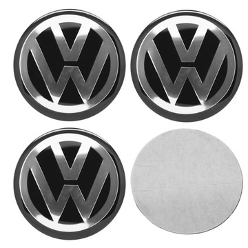 VW ZNACZEK NAKLEJKA EMBLEMAT NA FELGI 4SZT 60MM