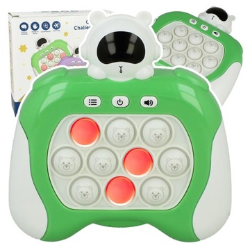 GRA ZRĘCZNOŚCIOWA POP IT POPIT ELEKTRYCZNA ANTYSTRESOWA LED DŹWIĘKI KOSMOS