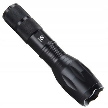 MOCNA LATARKA TAKTYCZNA LED LAMPA AKUMULATOROWA USB SURVIVALOWA PREZENT