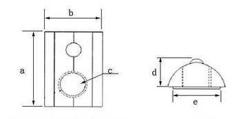 Nakrętka Ślizgowa M5 z Kulką Wpust do Profili Aluminiowych 2020 10 sztuk