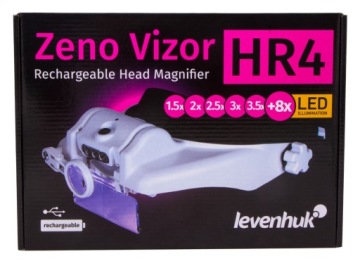 Наголовная лупа Levenhuk Zeno Vizor HR4 с аккумулятором