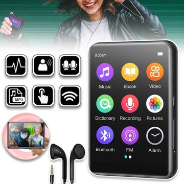 ODTWARZACZ MUZYKI MP4 BLUETOOTH DYKTAFON FM RADIO MENUPL Z SLUCHAWKI USB