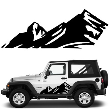 2x Samolepka Hory Offroad 110x40cm Jeep dveře maska