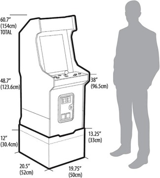Машина Аркадная консоль Ретро Большая стоячая PAC-MAN WiFi 17 дюймов 14 игр
