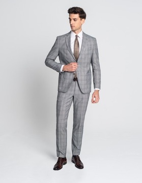 spodnie arluno w kant beżowe slim fit 176 106