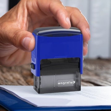 WAGRAF B3s ШТАМП ДЛЯ 6 СТРОК НАЗВАНИЕ КОМПАНИИ ОФИСНЫЙ ДИЗАЙН + ЛАСТИК