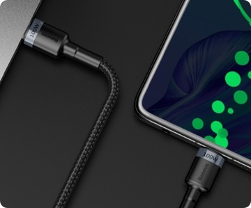 Baseus Strong Cable Type-C USB-C QC 3.0 PD 100W 2M быстрая зарядка