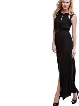 GUESS CZARNA SUKIENKA MAXI CUT OUT (XS)