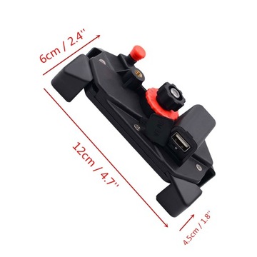 ДЕРЖАТЕЛЬ ДЛЯ МОТОТЕЛЕФОНА USB ЗАРЯДНОЕ УСТРОЙСТВО 2A