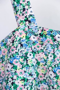 Marks&Spencer bluzka top print kwiatki bawełniana 40 L 12 baskinka
