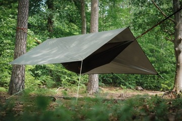 Płachta biwakowa tarp plandeka survival 300x300cm