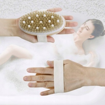 ЩЕТКА ДЛЯ СУХОГО МАССАЖА ТЕЛА НАТУРАЛЬНАЯ АГАВА