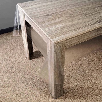 Устойчивая к загрязнениям бесцветная клеенка, скатерть и салфетка