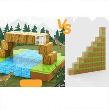 БОЛЬШИЕ МАГНИТНЫЕ СТРОИТЕЛЬНЫЕ БЛОКИ МАГНИТНЫЕ БЛОКИ лесной замок