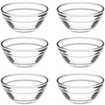 6pcs szklane miski budyńskie galaretki miskie