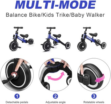 Трехколесный беговел KORIMEFA 4 в 1 для детей