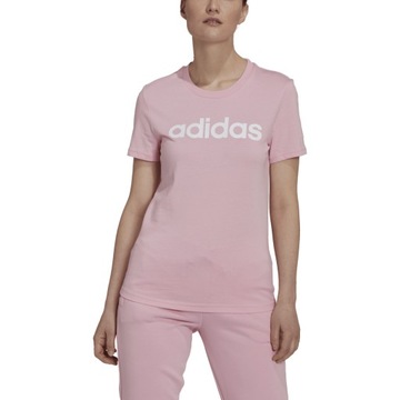 T-shirt damski ADIDAS różowy z logo XS