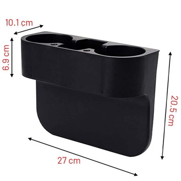 UCHWYT DO AUTA ORGANIZER SAMOCHODOWY NA NAPOJE TELEFON 5w1 SCHOWEK KUBEK