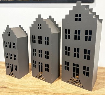 ЛАМПОЧНЫЙ ДОМ ДЛЯ СВЕТОДИОДНЫХ СВЕЧЕЙ ФОНАРЬ МАЛЕНЬКИЙ 33 СМ АНТРАЦИТОВЫЙ ЛАМПА