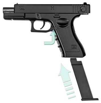 МЕТАЛЛИЧЕСКИЙ ПИСТОЛЕТ GLOCK C7AIRSOFT ПИСТОЛЕТ 6 ММ