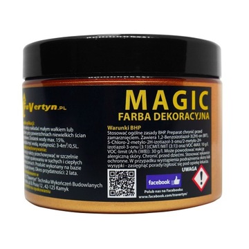 Краска жемчужно-серебристая MAGIC 0,5л для интерьера и экстерьера НОВИНКА металлик