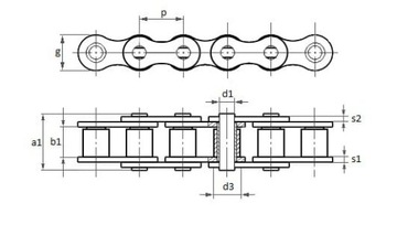 Прямое звено цепи Clip Lock 06B-1 KMC