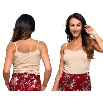 Podkoszulek Damski Beżowy Bawełniany Moraj L r. L