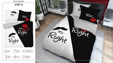 ПОСТЕЛЬНОЕ ИЗ ХЛОПКА 220x200 MR MRS RIGHT 4101A