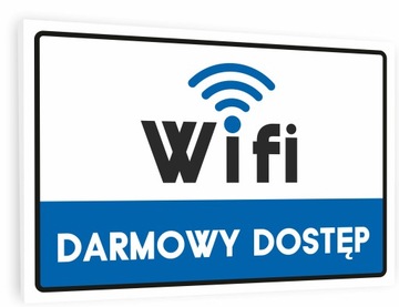 Tabliczka WIFI WI FI FREE INTERNET BEZPŁATNY