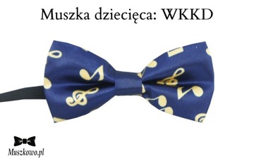Granatowy pasek do spodni z muszką dla dziecka