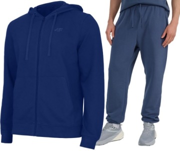 DRES MĘSKI 4F SPORTOWY SPODNIE BLUZA KOMPLET DRESY NA CO DZIEŃ DM15 L