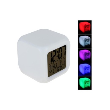 БУДИЛЬНИК ЧАСЫ ЖК-ТЕРМОМЕТР СВЕТЯЩИЙСЯ ХАМЕЛЕОН