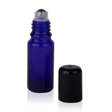 Butelka szklana niebieska 10ml z nakrętką roll-on