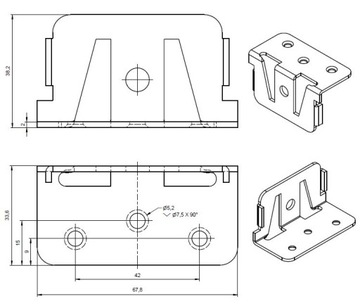 Центральный крючок для кровати