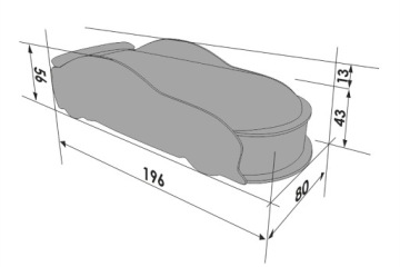 Кровать Машинка Auto Uno Star3 196х80
