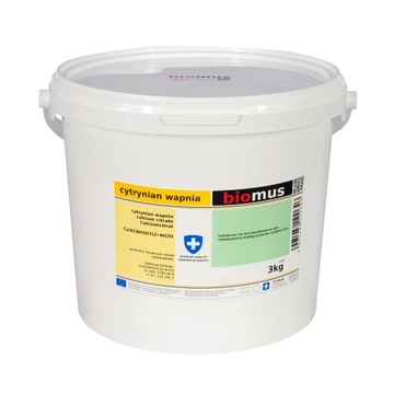 CYTRYNIAN WAPNIA wapń czysty 3kg BIOMUS
