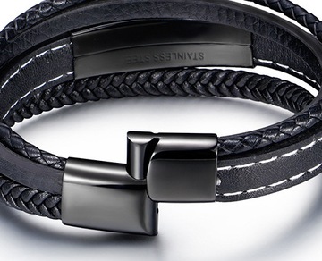 Кожаный браслет для МУЖА с ГРАВИРОВКОЙ подарок